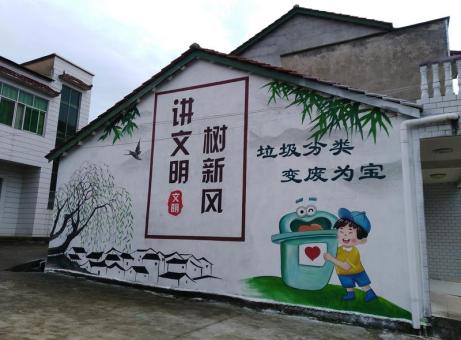 上栗墙绘是现在流行的墙体广告